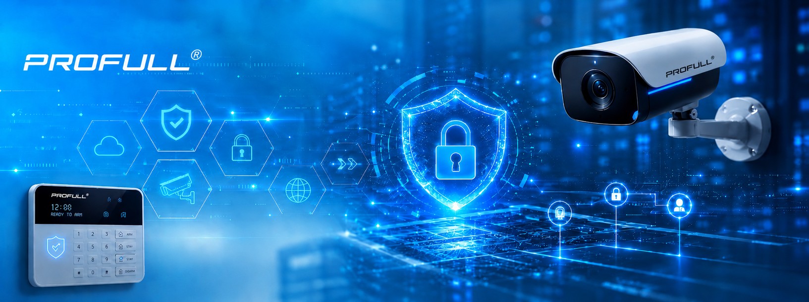 alarmas, cámaras IP, DVR y seguridad informática